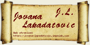 Jovana Lapadatović vizit kartica